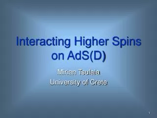 Interacting Higher Spins on AdS(D)