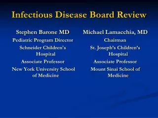 Infectious Disease Board Review