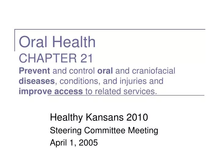 healthy kansans 2010 steering committee meeting april 1 2005