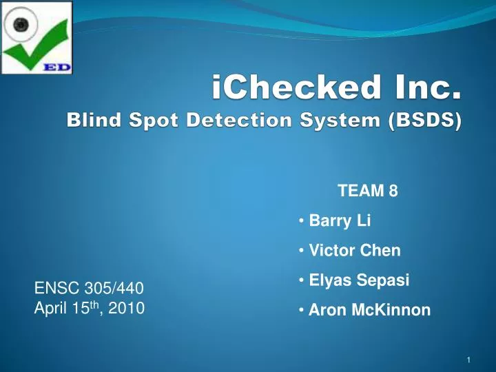 ichecked inc blind spot detection system bsds