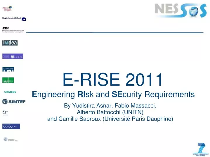 e rise 2011 e ngineering ri sk and se curity requirements