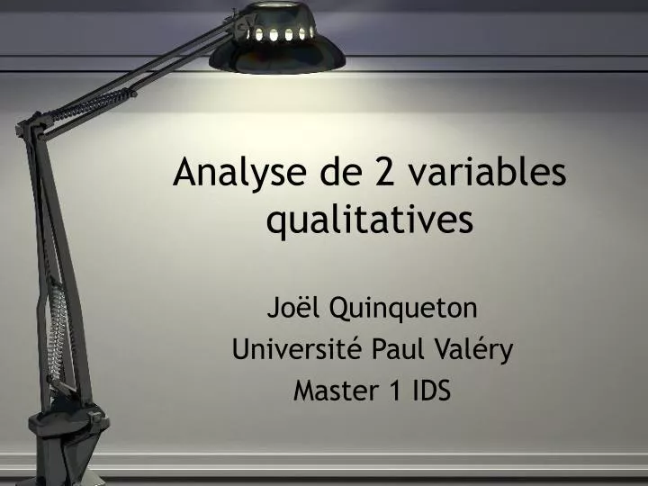 analyse de 2 variables qualitatives