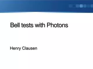 Bell tests with Photons