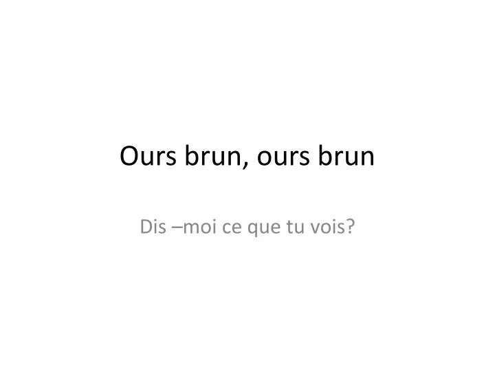 ours brun ours brun