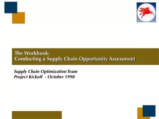 The Workbook: Conducting a Supply Chain Opportunity Assessment