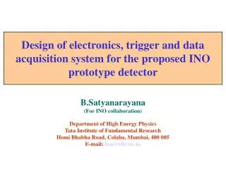 Design of electronics, trigger and data acquisition system for the proposed INO prototype detector