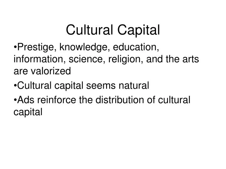 cultural capital