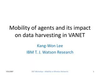 Mobility of agents and its impact on data harvesting in VANET