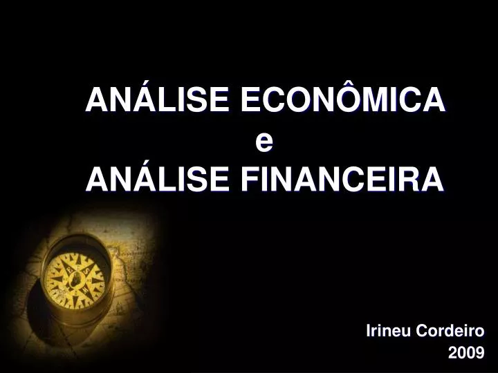 an lise econ mica e an lise financeira