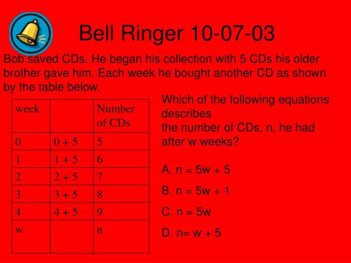 bell ringer 10 07 03