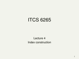 ITCS 6265