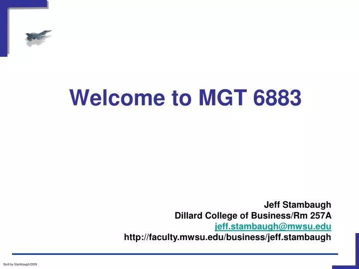 welcome to mgt 6883