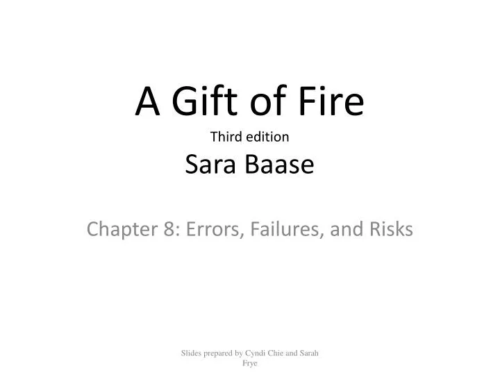 a gift of fire third edition sara baase