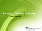 Creating Value through Innovation - slide 1