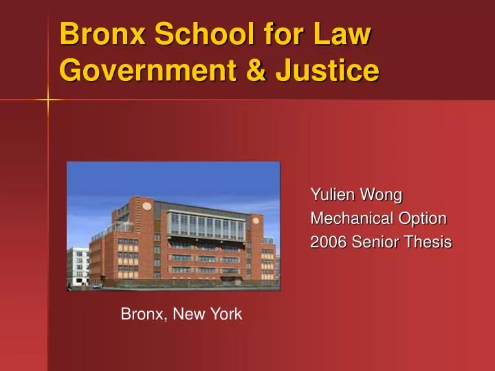 bronx school for law government justice