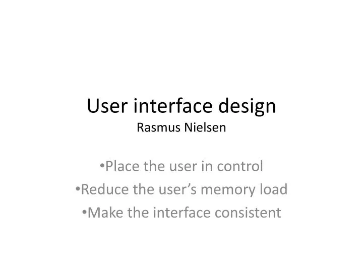 user interface design rasmus nielsen