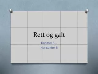 rett og galt