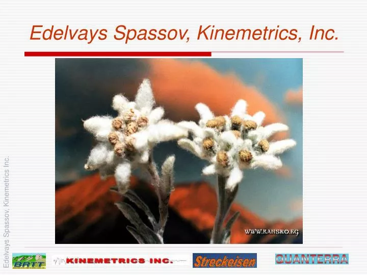 edelvays spassov kinemetrics inc