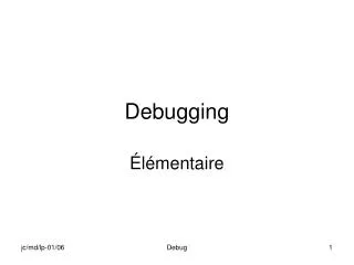 debugging
