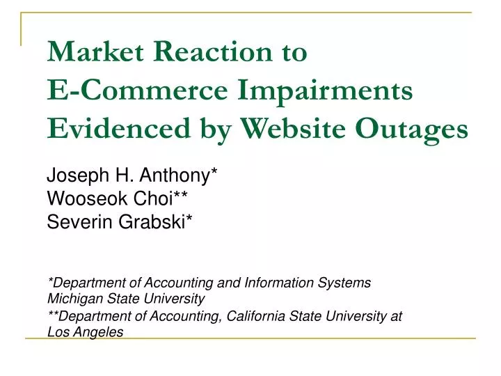 market reaction to e commerce impairments evidenced by website outages