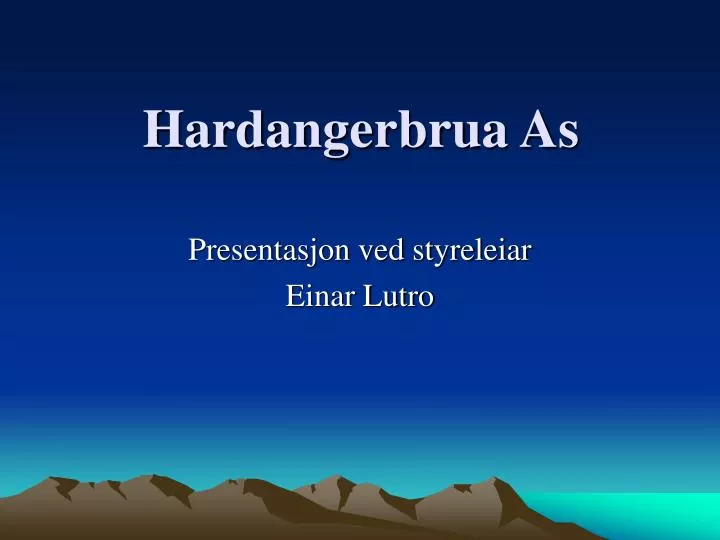 hardangerbrua as