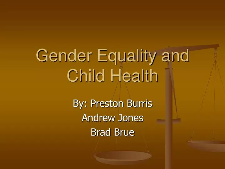 gender equality and child health