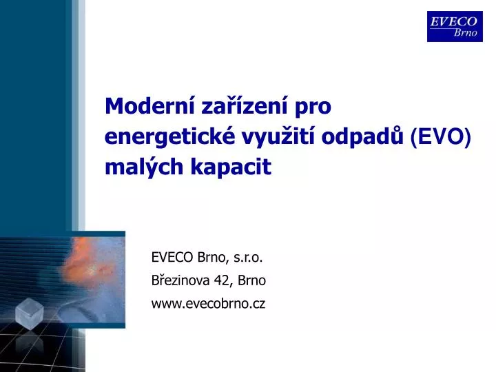 modern za zen pro energetick vyu it odpad evo mal ch kapacit