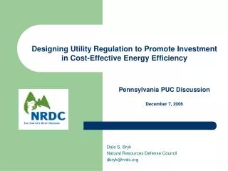 Designing Utility Regulation to Promote Investment in Cost-Effective Energy Efficiency