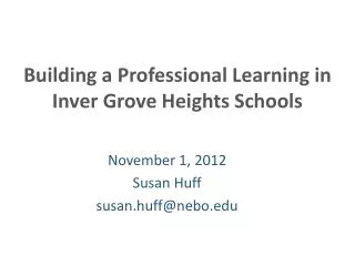Building a Professional Learning in Inver Grove Heights Schools