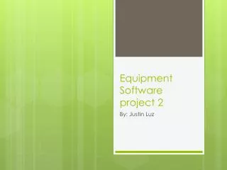 Equipment Software project 2