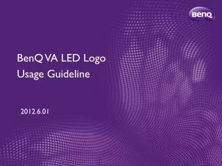 BenQ VA LED Logo Usage Guideline