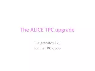 The ALICE TPC upgrade