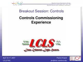 Breakout Session: Controls