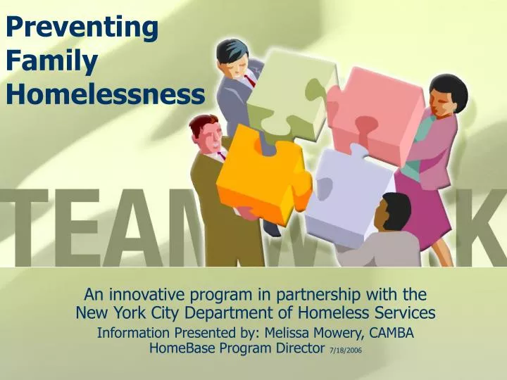 preventing family homelessness