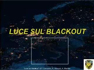 luce sul blackout