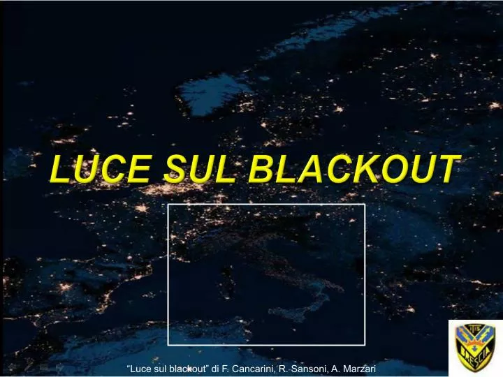 luce sul blackout