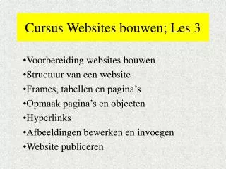 cursus websites bouwen les 3