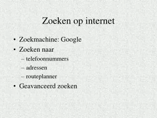 zoeken op internet