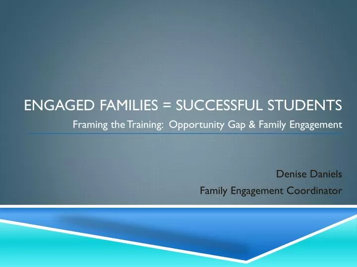 engaged families successful students