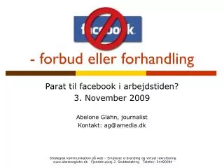 facebook forbud eller forhandling