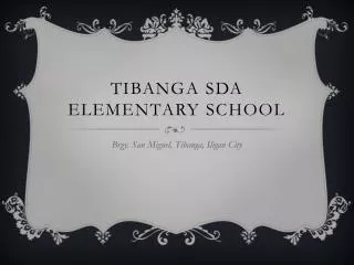 Tibanga SDA Elementary School