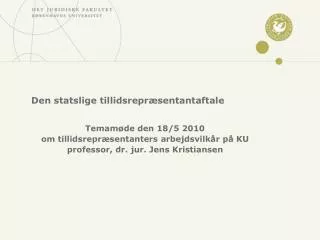 den statslige tillidsrepr sentantaftale