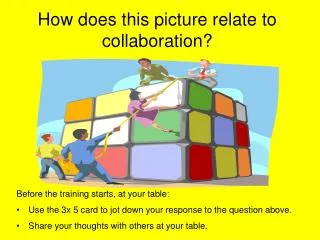 How does this picture relate to collaboration?
