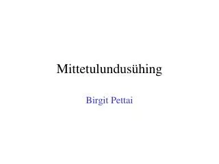 mittetulundus hing