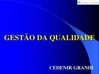 gest o da qualidade
