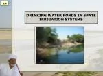 DRINKING WATER PONDS IN SPATE IRRIGATION SYSTEMS