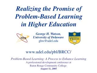 Realizing the Promise of Problem-Based Learning in Higher Education