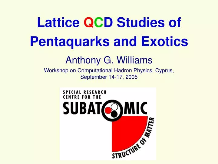 lattice q c d studies of pentaquarks and exotics