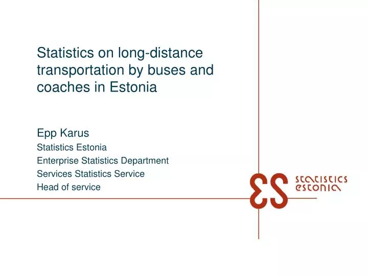 statistics on long distance transportation by buses and coaches in estonia
