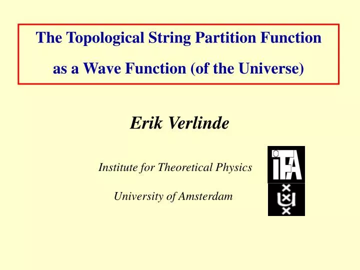 the topological string partition function as a wave function of the universe